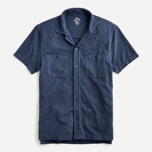 J. Crew Camp Collar Garment Dyed Harbor Shirt
